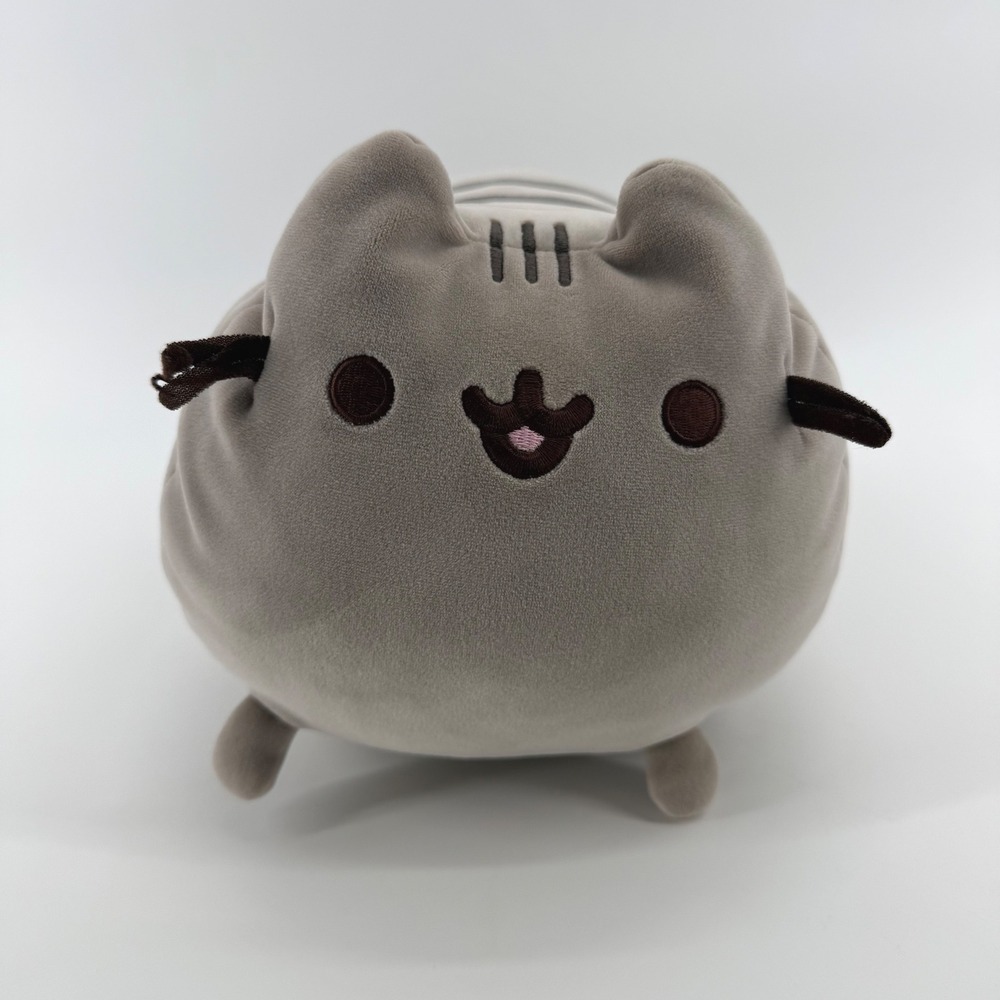 GUND Pusheen Squisheen Log Medium Grey Cat Plush 11 Inch 6052145 Stuffed Animal